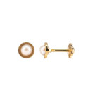 Pendientes bb Orbites Oro 18kt y 2 perlas de 3,2 mm