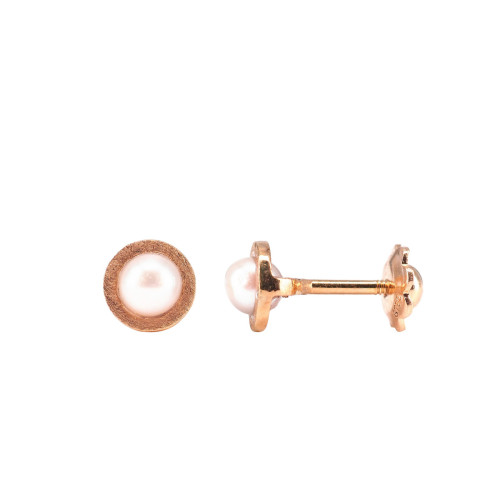 Pendientes bb Orbites Oro 18kt y 2 perlas de 3,2 mm