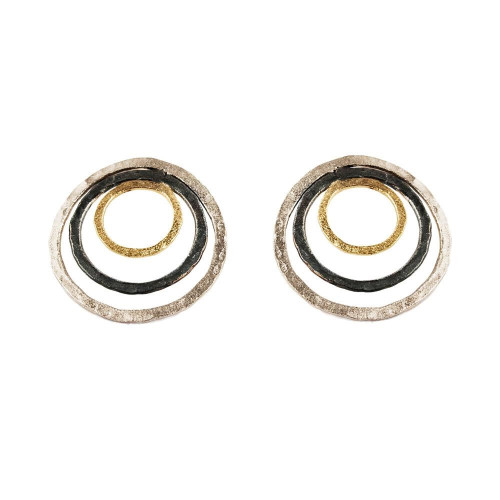 Pendientes Psicodelia Oro 18kt y Plata de 925