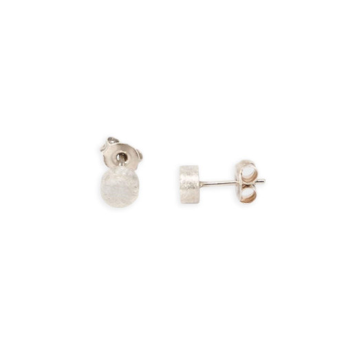 Pendientes Basic Plata cilindro 4mm