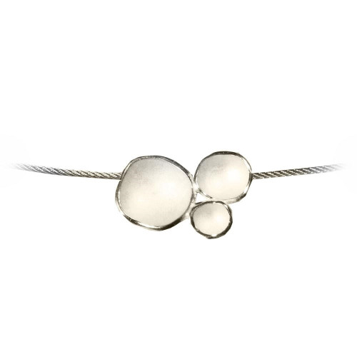 Penjoll 3 peces Or Blanc de 18Kt