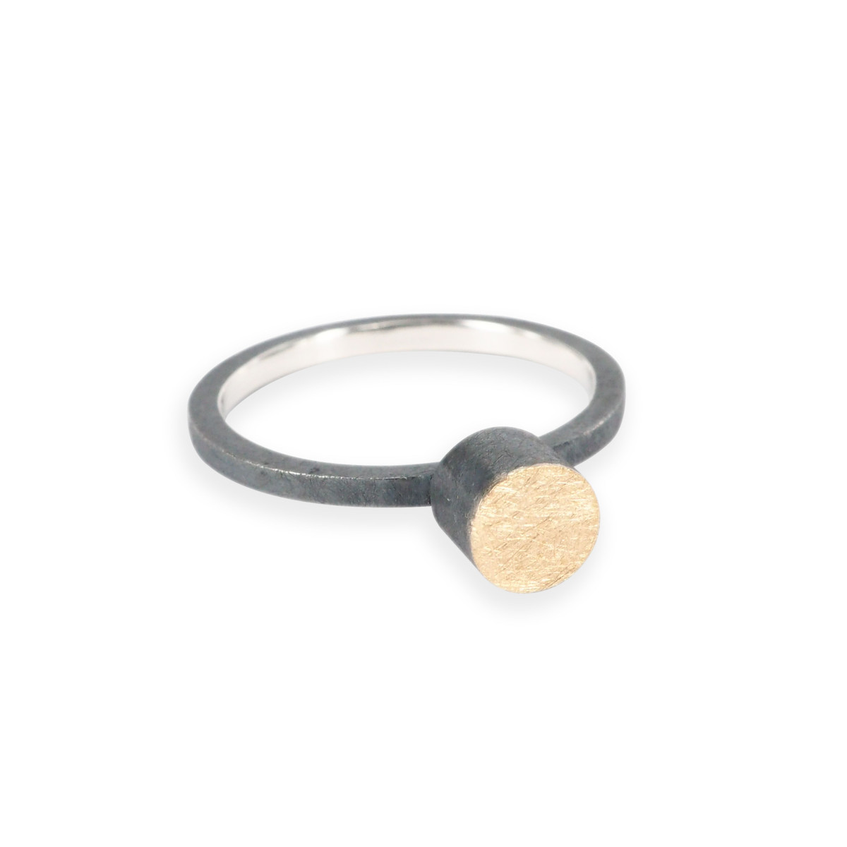 Anillo Basic cilindro Plata y Oro