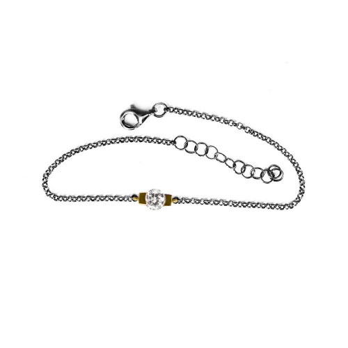 Pulsera Flow Oro de 18Kt con Diamante G/VS