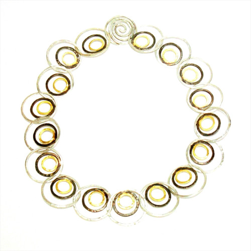 Collaret Psicodelia OR 18kt i Plata de 925