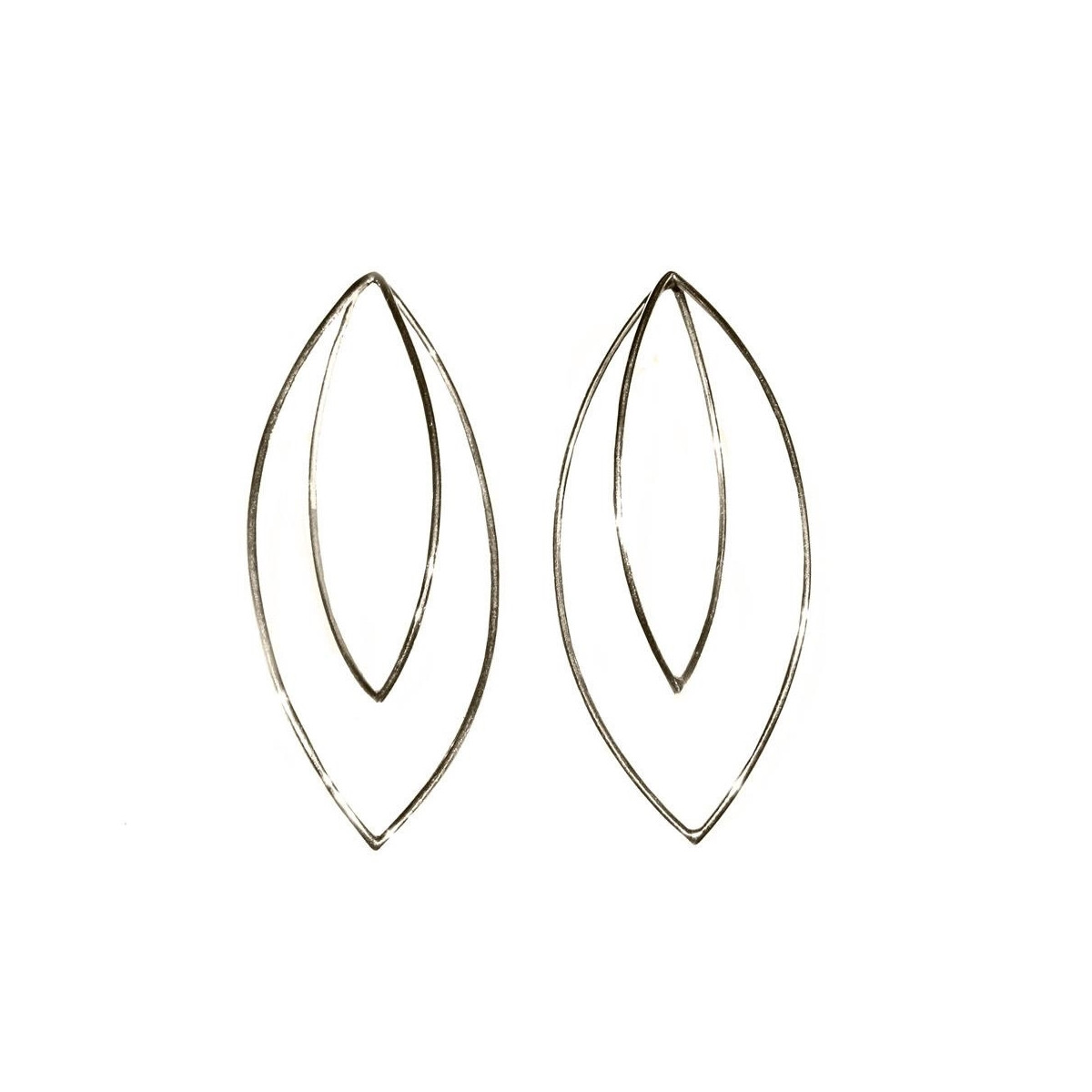 Pendientes Sombras Diagonales Plata de 925