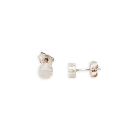 Pendientes Basic Plata cilindro 6mm