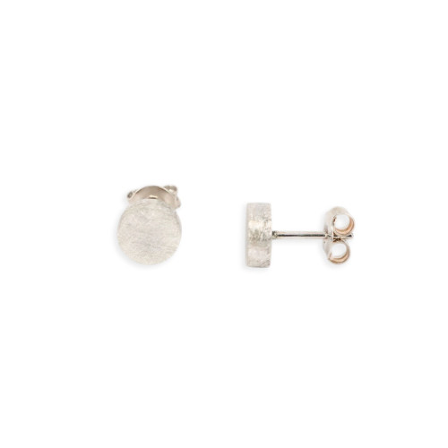 Pendientes Basic Plata cilindro 8mm