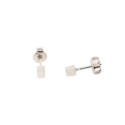 Pendientes Basic Plata cubo 3mm