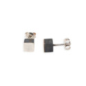 Pendientes Basic cubo Plata 5mm