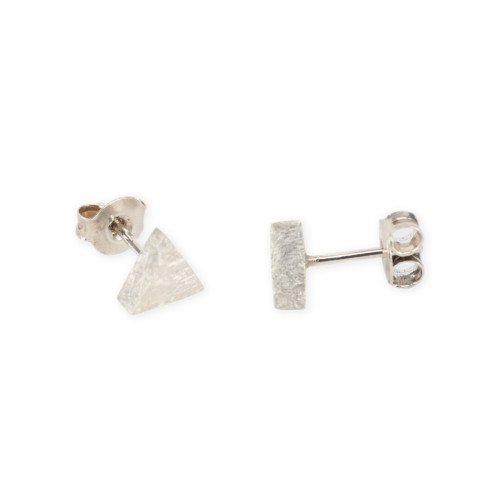 Pendientes Basic de Plata prisma 8mm